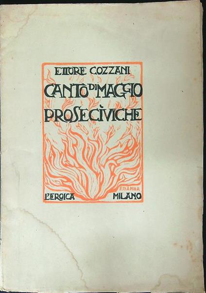Canto di Maggio Prose civiche - Ettore Cozzani - copertina