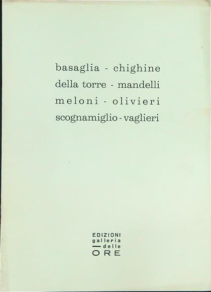 Basaglia Chighine Della Torre Mandello Meloni Olivieri Scognamiglio Vaglieri - copertina