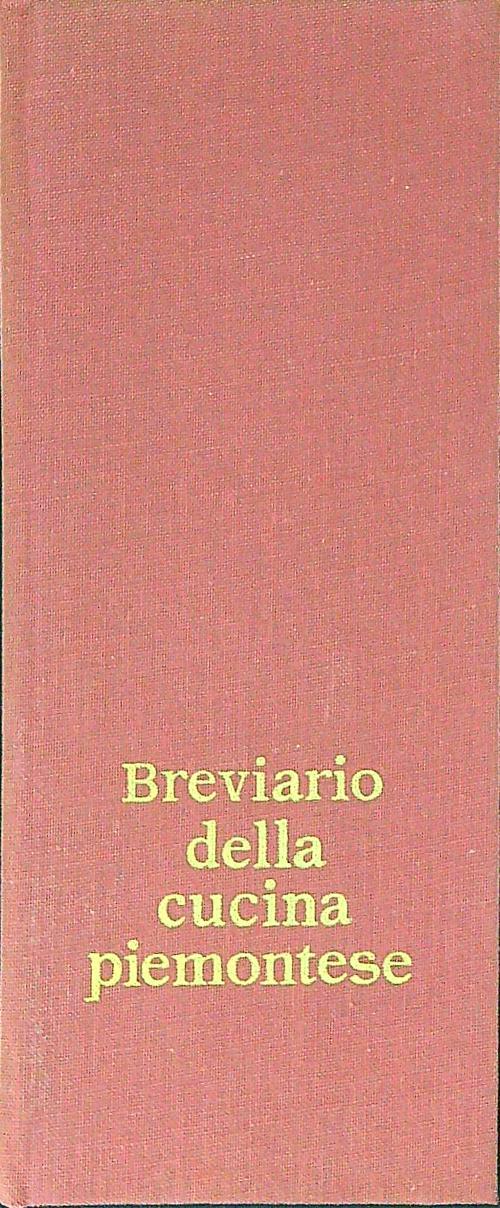 Breviario della cucina Piemontese - copertina