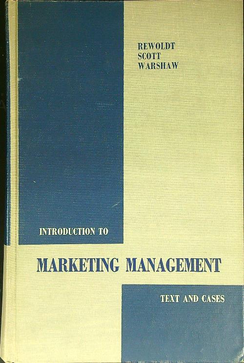 Introduction to Marketing Management - copertina