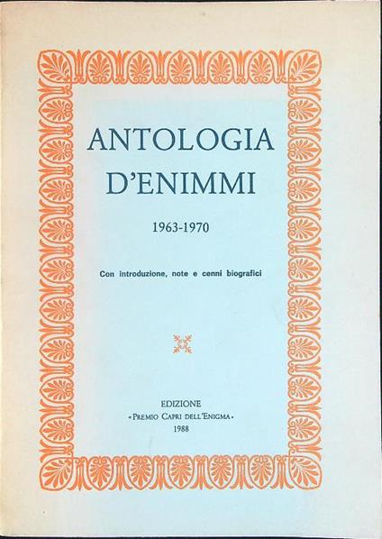 Antologia d'enimmi 1963 - 1970 - copertina