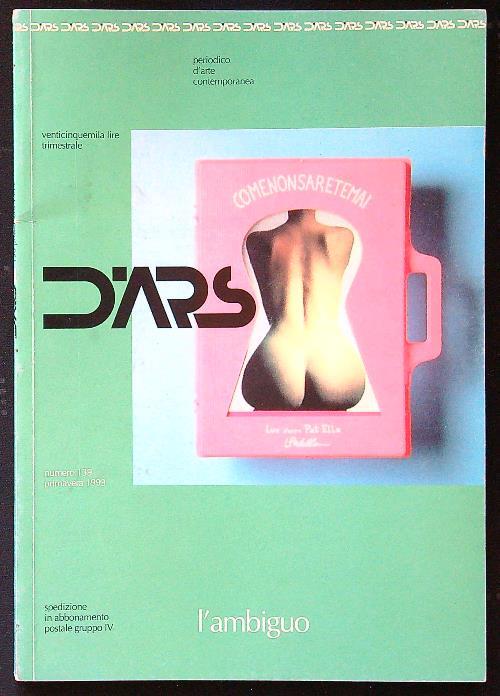 D'ars n 139/primavera 1993 - copertina