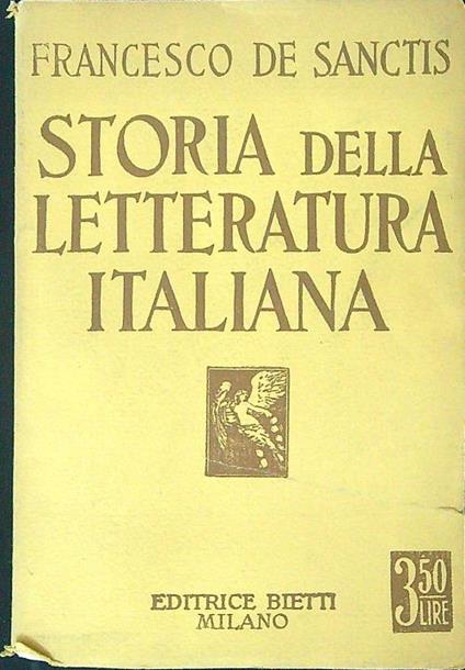 Storia della letteratura Italiana Vol II - Francesco De Sanctis - copertina