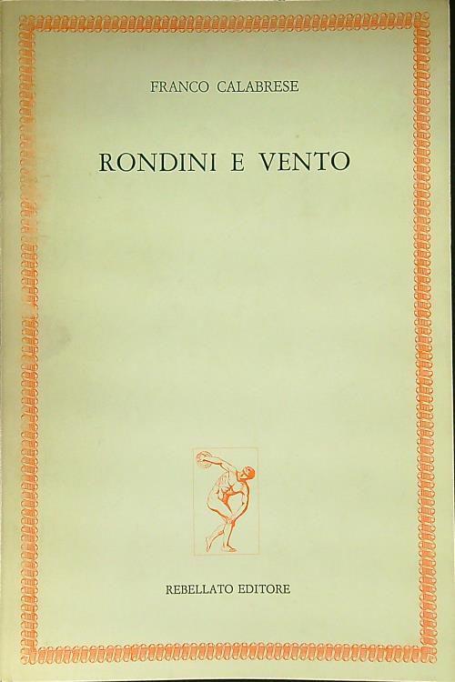Rondini e vento - Franco Calabrese - copertina