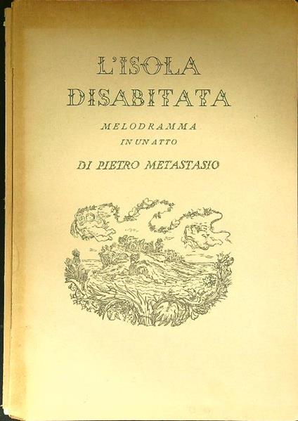 L' isola disabitata - Pietro Metastasio - copertina