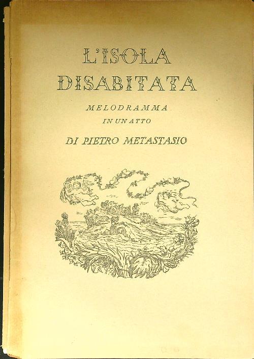 L' isola disabitata - Pietro Metastasio - copertina