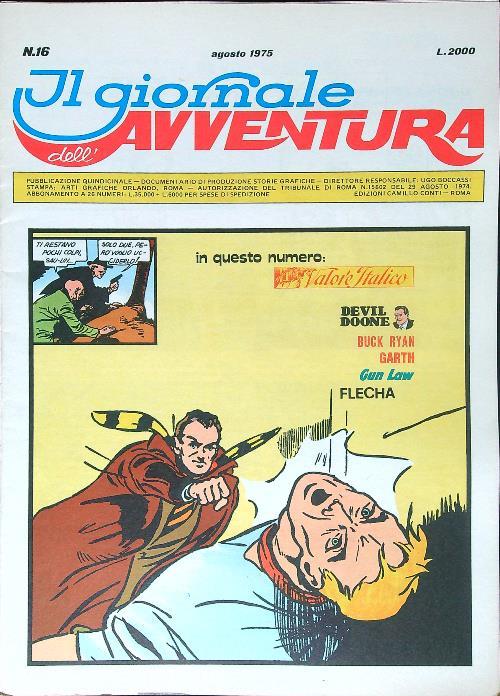 Il giornale dell'avventura n. 16/agosto 1975 - copertina