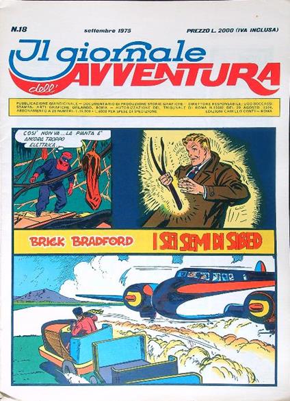 Il giornale dell'avventura n. 18/settembre 1975 - copertina