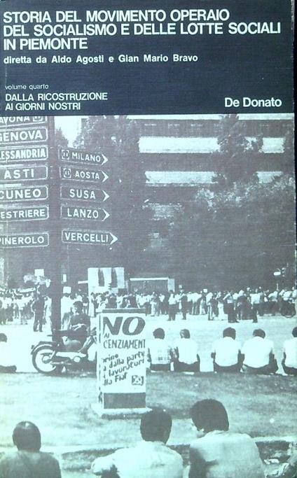 Storia del movimento operaio del socialismo e delle lotte sociali in Piemonte 4 - Aldo Agosti - copertina