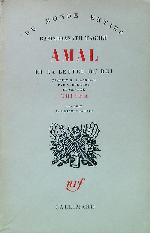 Amal et la lettre du roi - Rabindranath Tagore - copertina