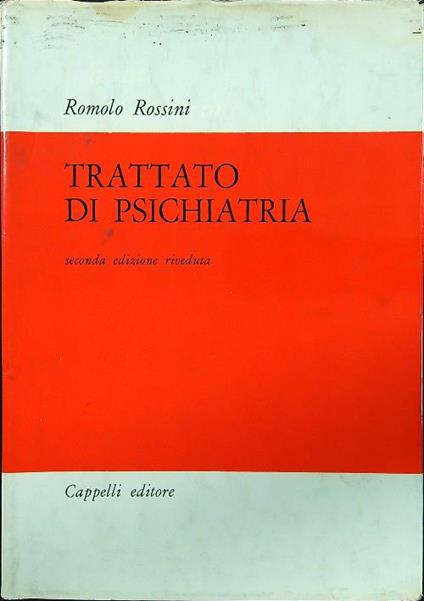 Trattato di psichiatria - Romolo Rossini - copertina