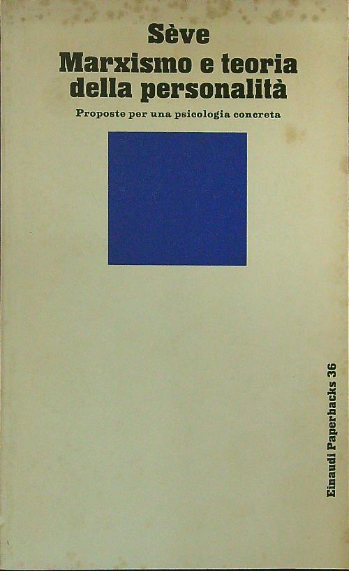 Marxismo e teoria della personalità - copertina