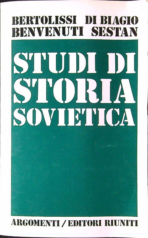 Studi di storia sovietica - copertina