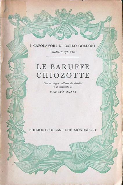 Le baruffe chiozotte - Carlo Goldoni - copertina