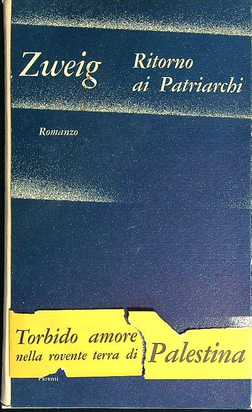 Ritorno ai patriarchi - Arnold Zweig - copertina