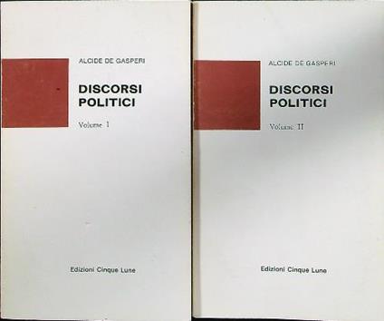 Discorsi politici 2vv - Alcide De Gasperi - copertina