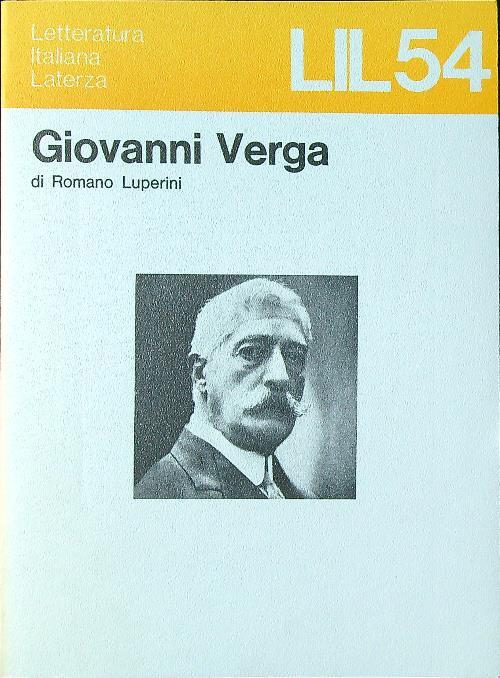 Giovanni Verga - Romano Luperini - copertina