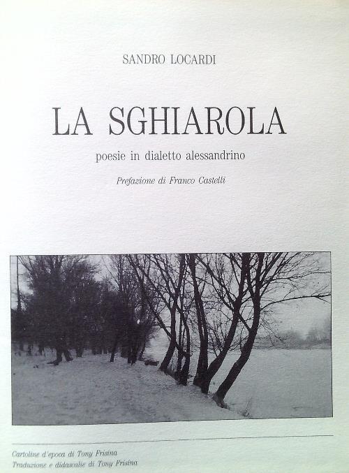 La sghiarola. Poesie in dialetto alessandrino - Sandro Boccardi - copertina