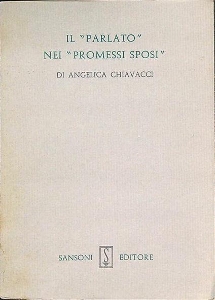 Il parlato nei Promessi Sposi - copertina