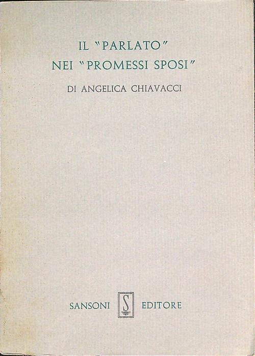 Il parlato nei Promessi Sposi - copertina