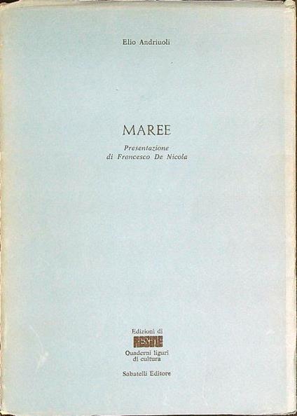 Maree - Elio Andriuoli - copertina