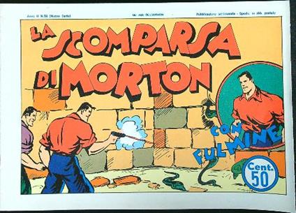 La scomparsa di Morton con Fulmine - copertina