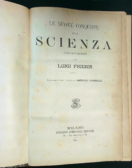 Le nuove conquiste della scienza - Luigi Figuier - copertina