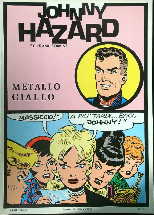 Johnny Hazard: Metallo Giallo - copertina