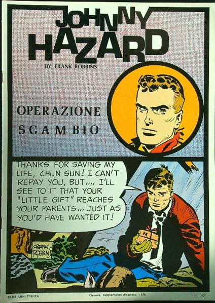 Johnny Hazard: Operazione scambio - copertina