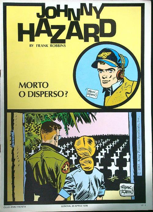 Johnny Hazard: Morto o disperso? - copertina