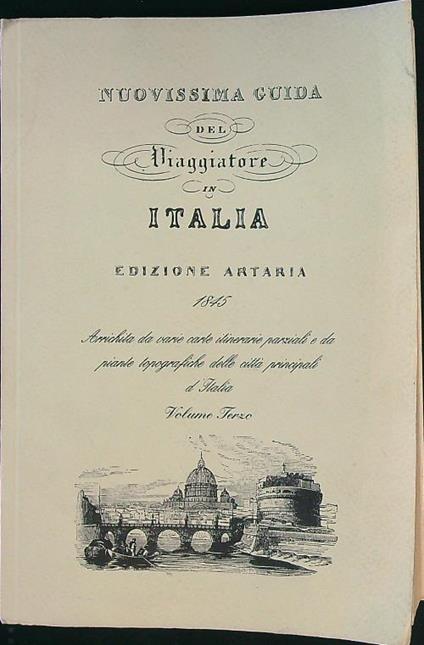 Nuovissima guida del viaggiatore in Italia volume terzo - copertina