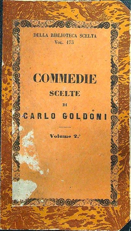 Commedie scelte vol. II - Carlo Goldoni - copertina