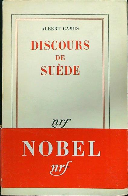 Discours de suede - Albert Camus - copertina