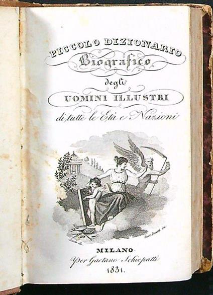 Piccolo dizionario biografico degli uomini illustri - copertina