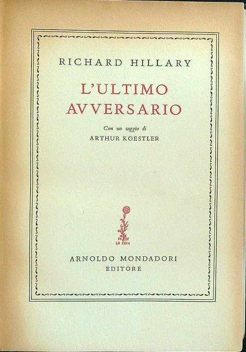 L' ultimo avversario - Richard Hillary - copertina