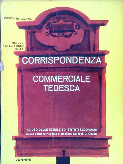 Corrispondenza commerciale tedesca - Costante Lazzioli - copertina