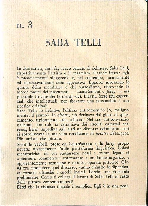 Saba Telli n. 3 - Riccardo Barletta - copertina
