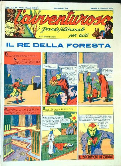 L' Avventuroso vol. VIII/1938: Il re della Foresta - copertina