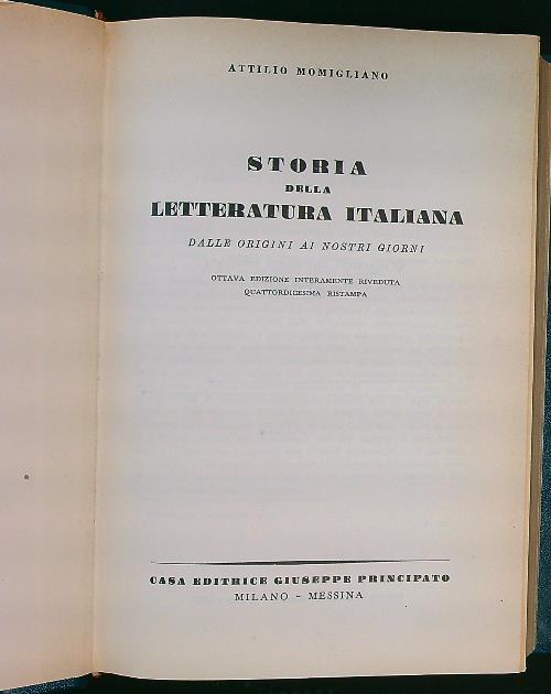 Storia della letteratura italiana dall'origine della lingua sino a' nostri  giorni del cavaliere abate Giuseppe