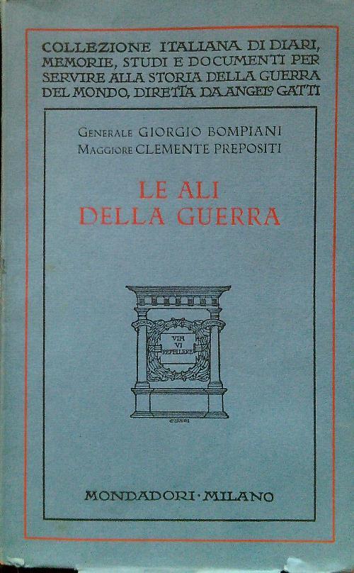 Le ali della guerra - Giorgio Bompiani - copertina