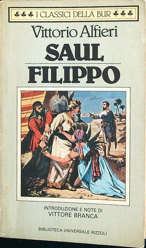 Saul - Filippo - Vittorio Alfieri - copertina