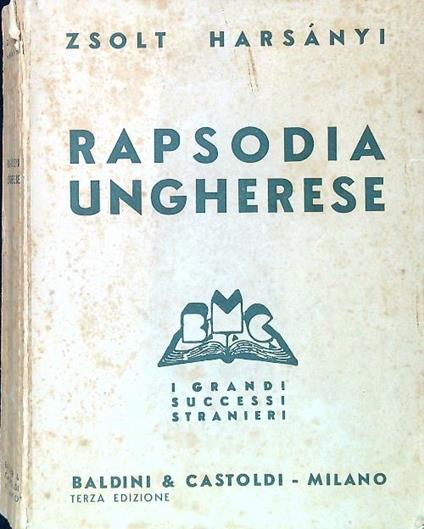 Rapsodia ungherese - Zsolt Harsanyi - copertina