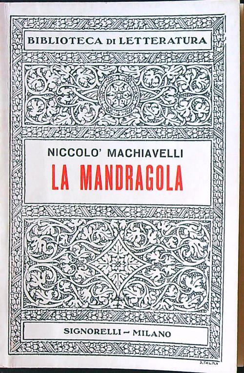 La mandragola - Niccolo' Machiavelli - copertina