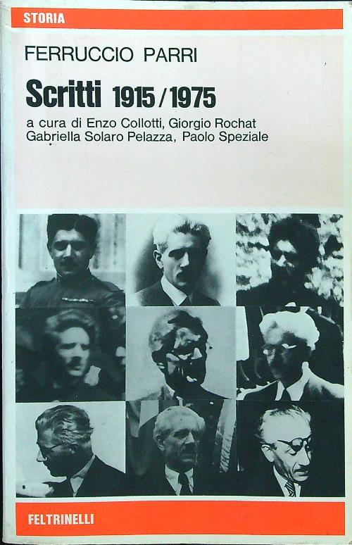 Scritti 1915/1975 - Ferruccio Parri - copertina