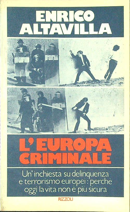 L' Europa criminale - Enrico Altavilla - copertina