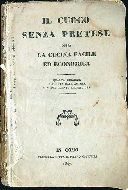 Il cuoco senza pretese (DA RILEGARE) - copertina