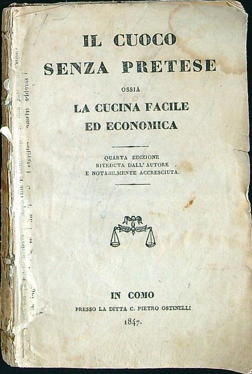 Il cuoco senza pretese (DA RILEGARE) - copertina