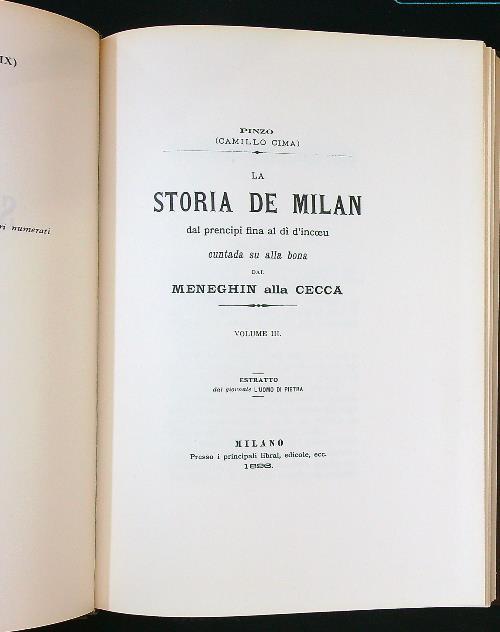 Storia de Milan - Camillo Cima - copertina