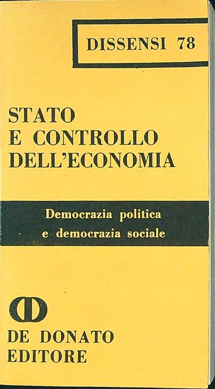 Stato e controllo dell'economia - copertina