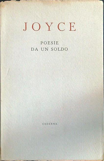 Poesie da un soldo - James Joyce - copertina